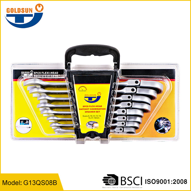 FLEXIBLE RATCHET SPANNER SET G13QS08B