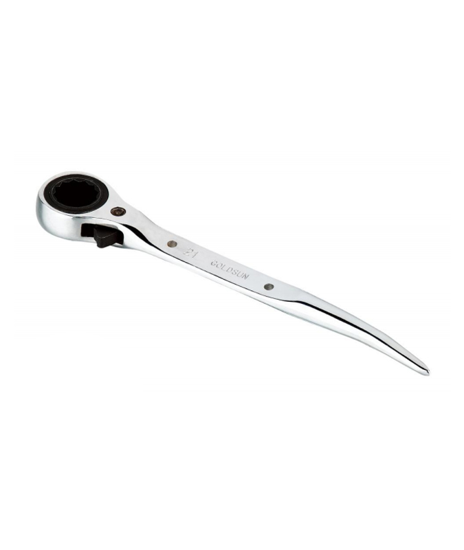 Short Bend-tailed Flat Socket Ratchet Wrench G01M