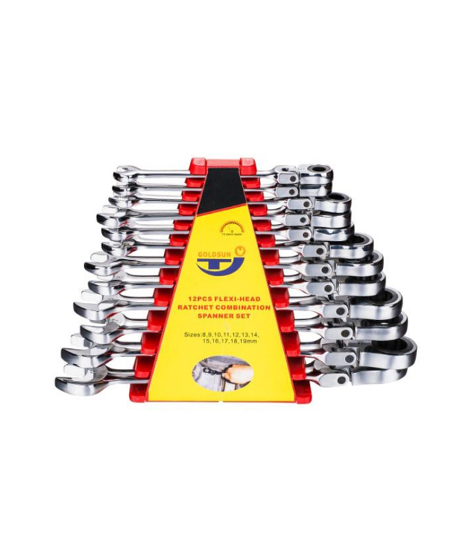 12 PCS FLEXIBLE RATCHET SPANNER SET  G13S12