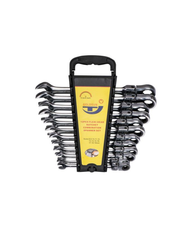 12 PCS FLEXIBLE RATCHET SPANNER SET  G13S12B