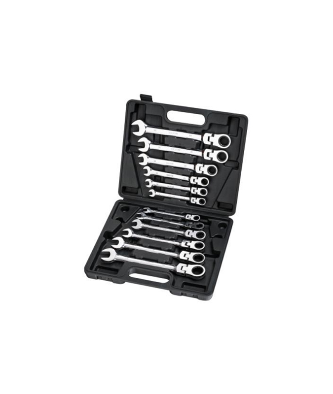 12 PCS FLEXIBLE RATCHET SPANNER SET  G13T12